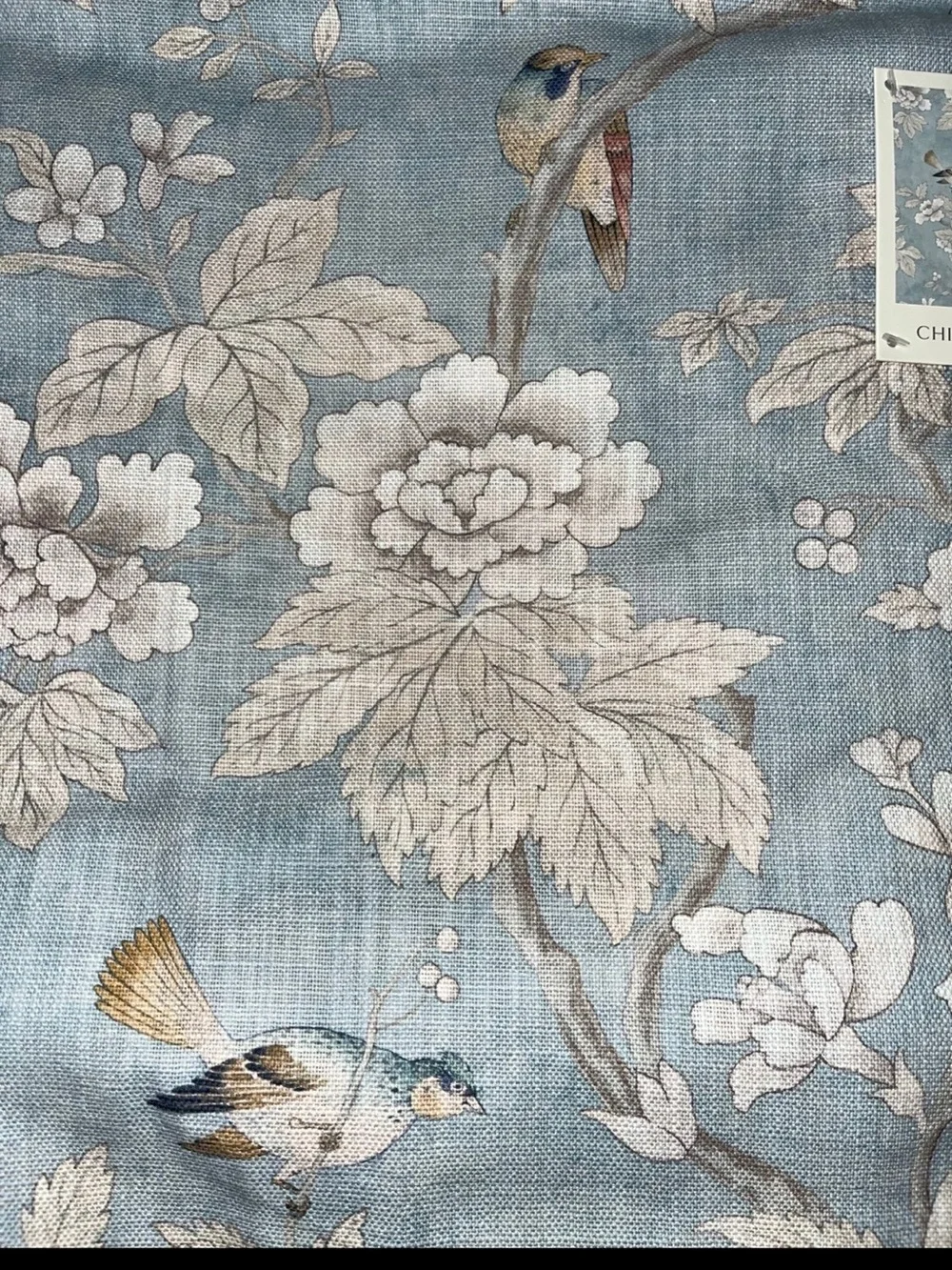 NWT Sanderson Chiswick Grove Floral Bird design Drapes 2 Panels Size 50